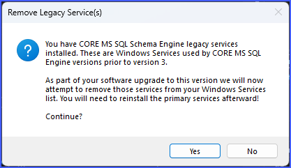 Uninstall Legacy Services Uninstall Legacy Services