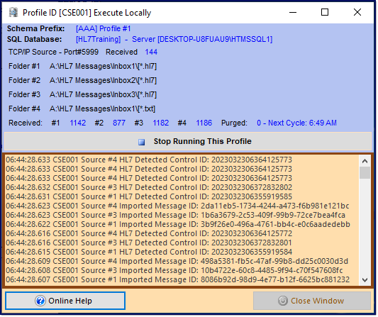 Local Execution - Running Local Execution - Running