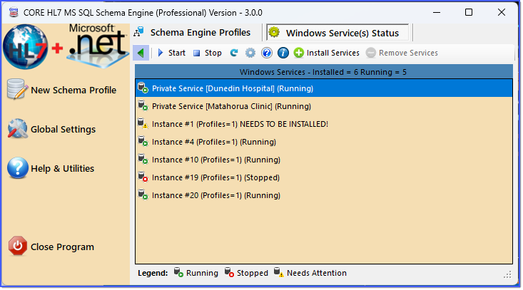 Running Windows Services
