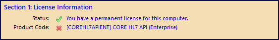 #2. The CORE HL7 API (Enterprise) License #2. The CORE HL7 API (Enterprise) License